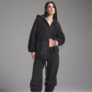 NWT Skims Fleece Lounge Oversized Zip Up Hoodie in Storm *slight flaw